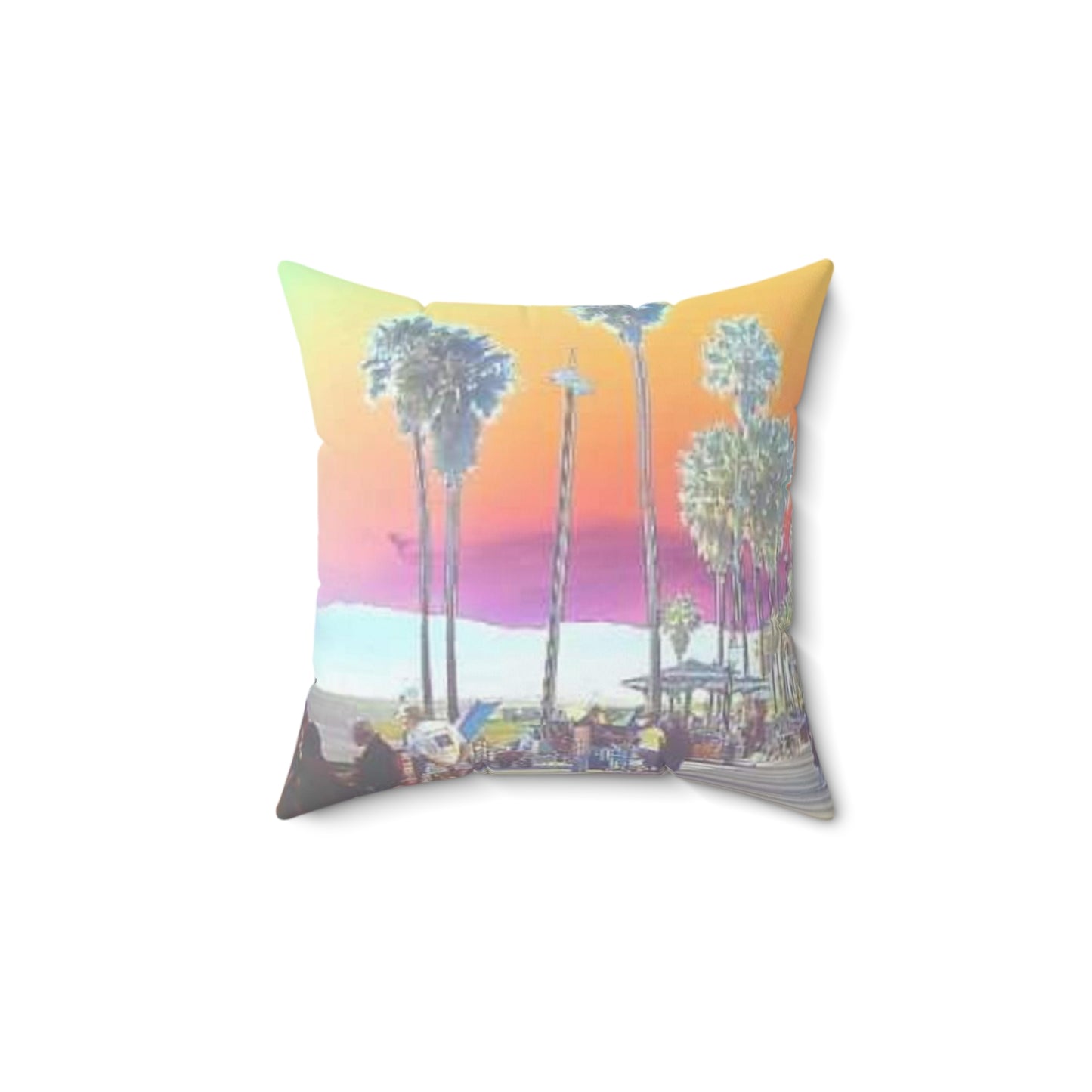 Vibrant Venice Spun Polyester Square Pillow