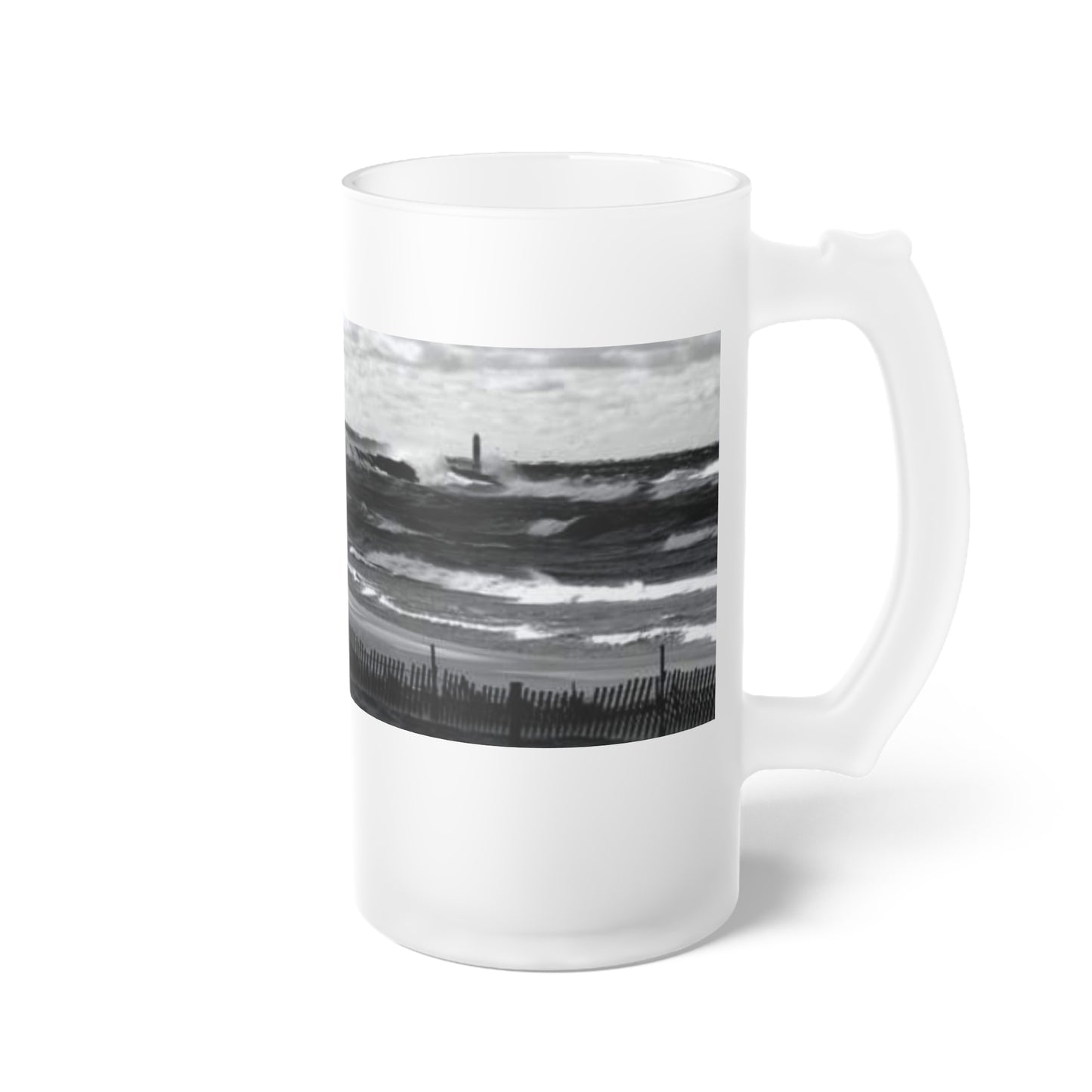 SH Beach Frosted Glass Beer Mug