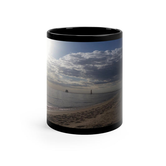 GH Beach 11oz Black Mug