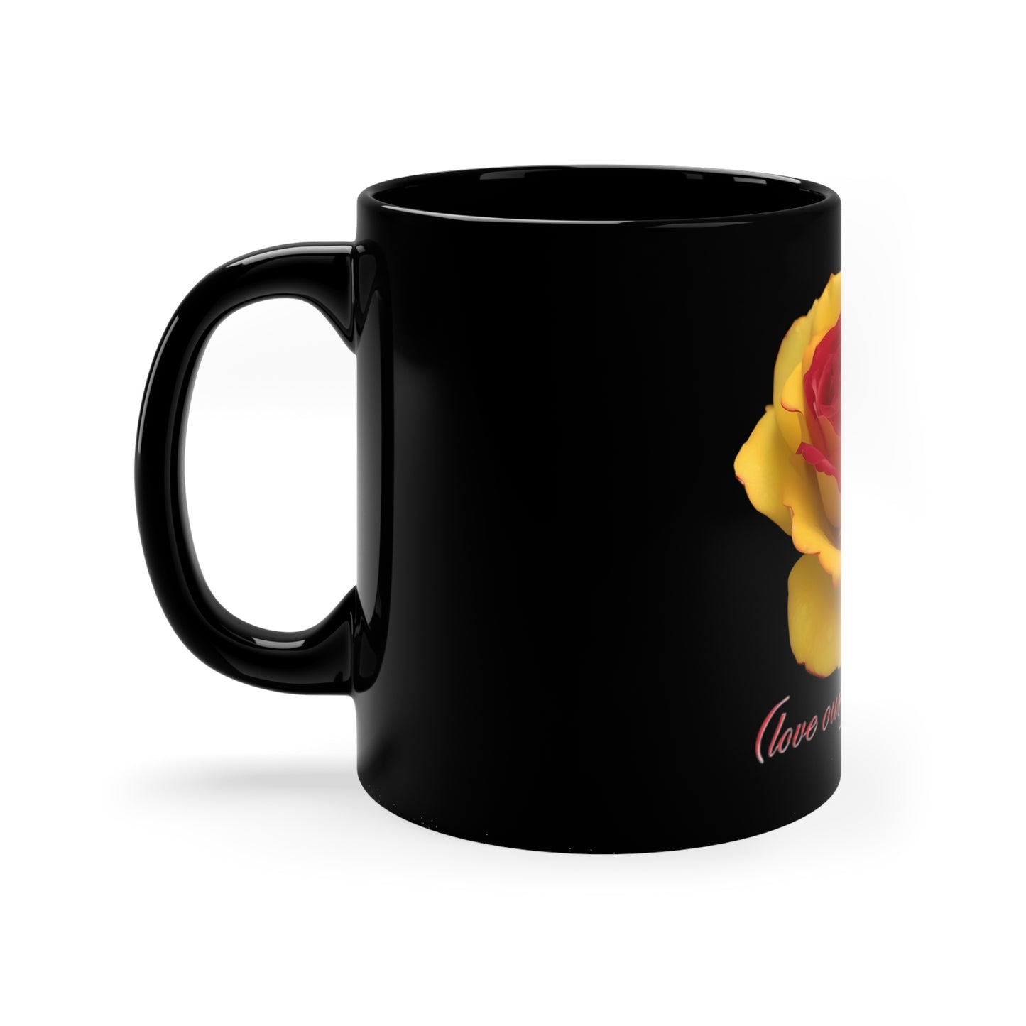 "Love our Friendship" (text) 11 oz Black Mug