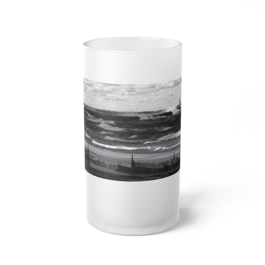 SH Beach Frosted Glass Beer Mug