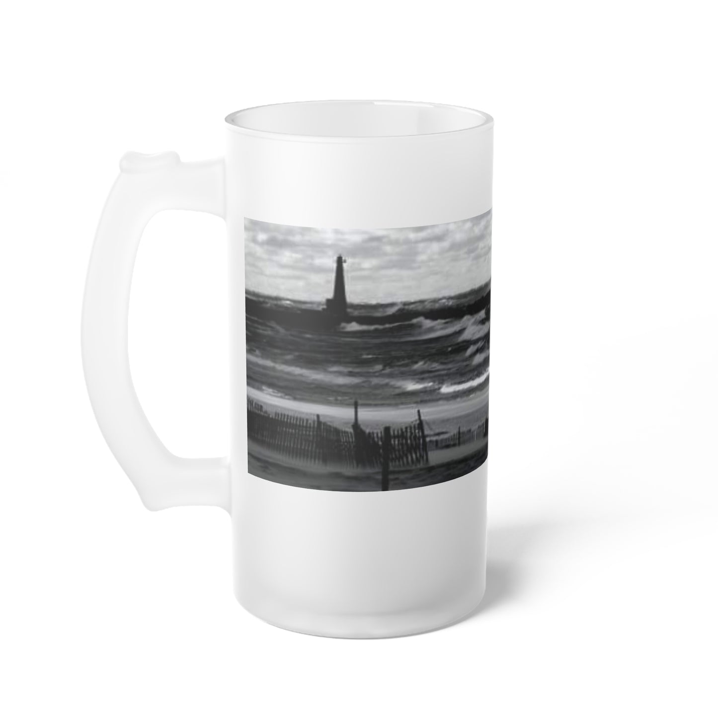 SH Beach Frosted Glass Beer Mug