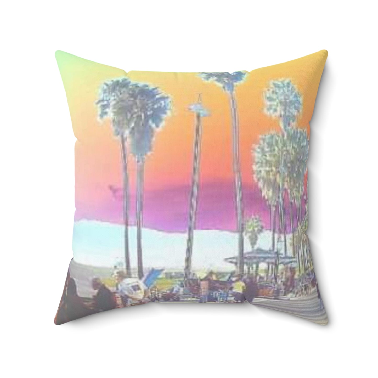 Vibrant Venice Spun Polyester Square Pillow