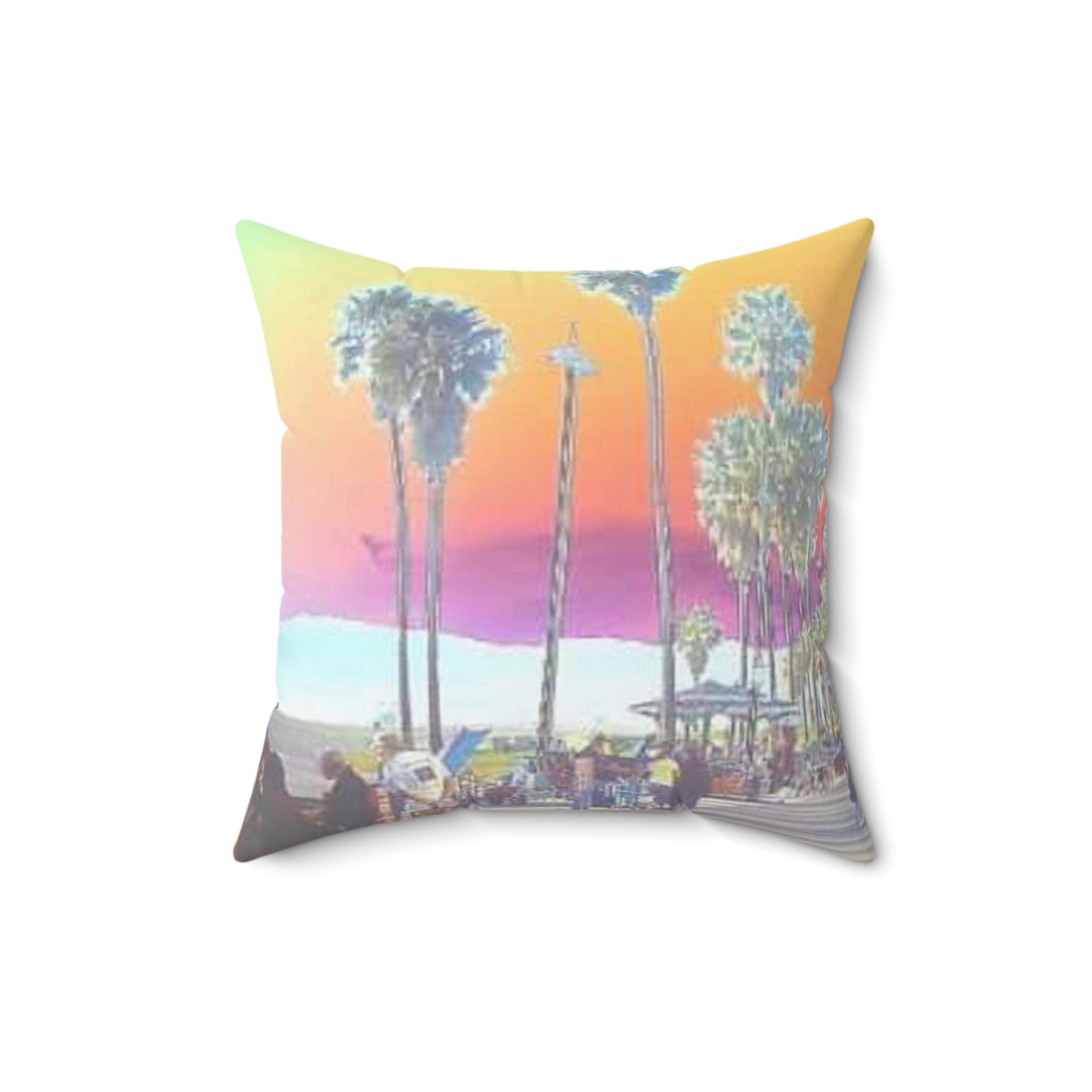 Vibrant Venice Spun Polyester Square Pillow