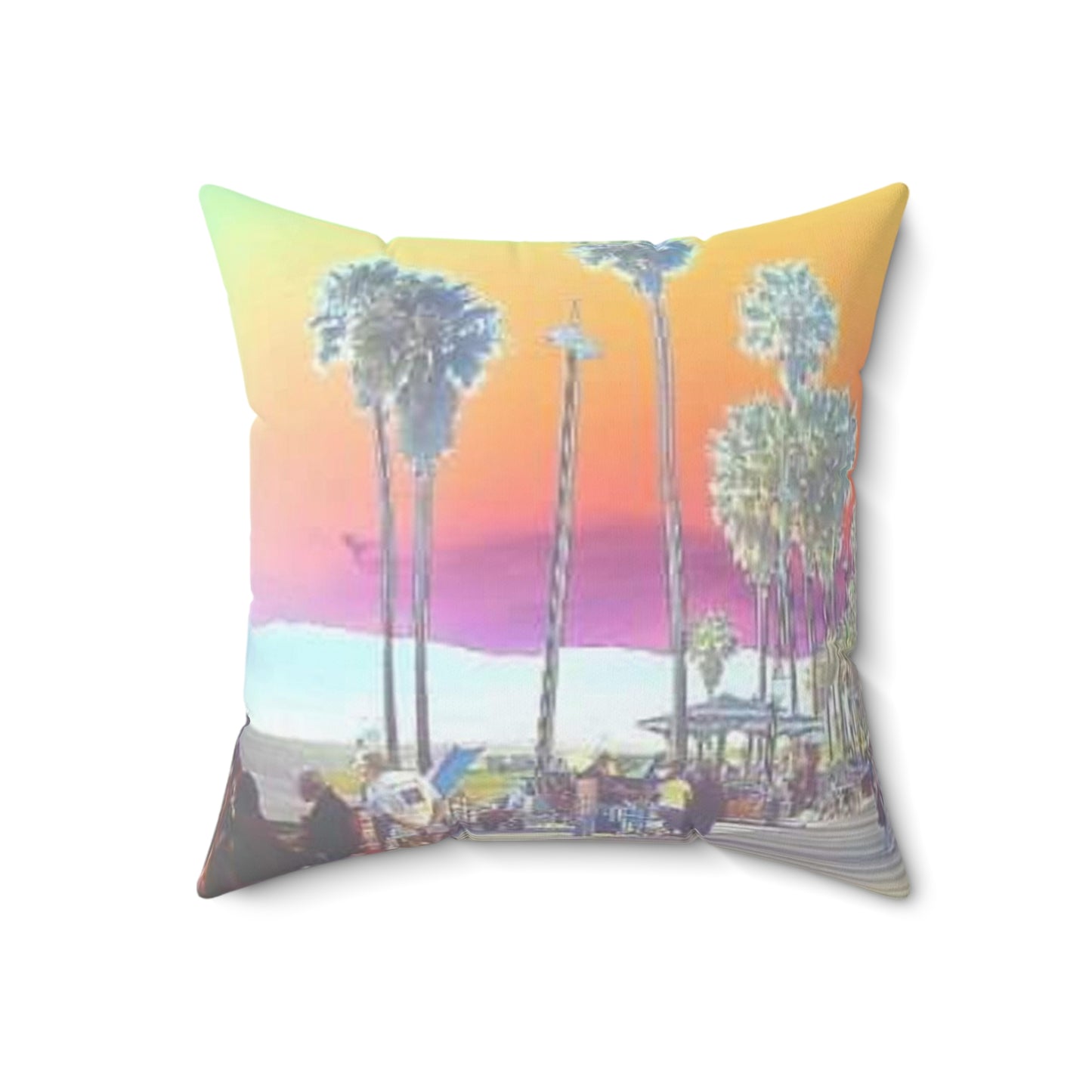 Vibrant Venice Spun Polyester Square Pillow